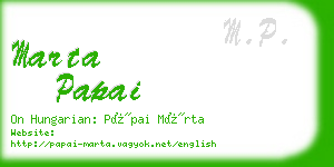 marta papai business card